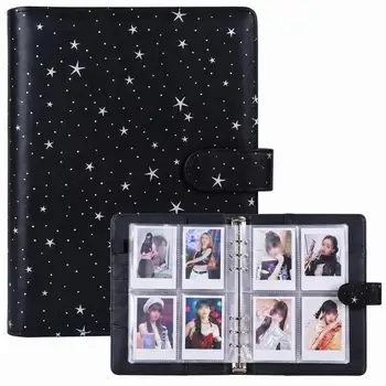 A5 PU Leather Binder Cover with Magnetic Buckle Closure, 6 Ring Personal Notebook for…