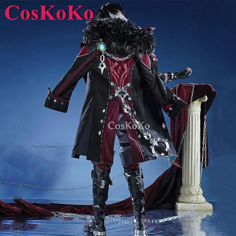 CosKoKo Wriothesley Cosplay Anime Game Genshin Impact Costume Fashion Combat Uniforms Halloween Party Role Play Clothing S-3XL