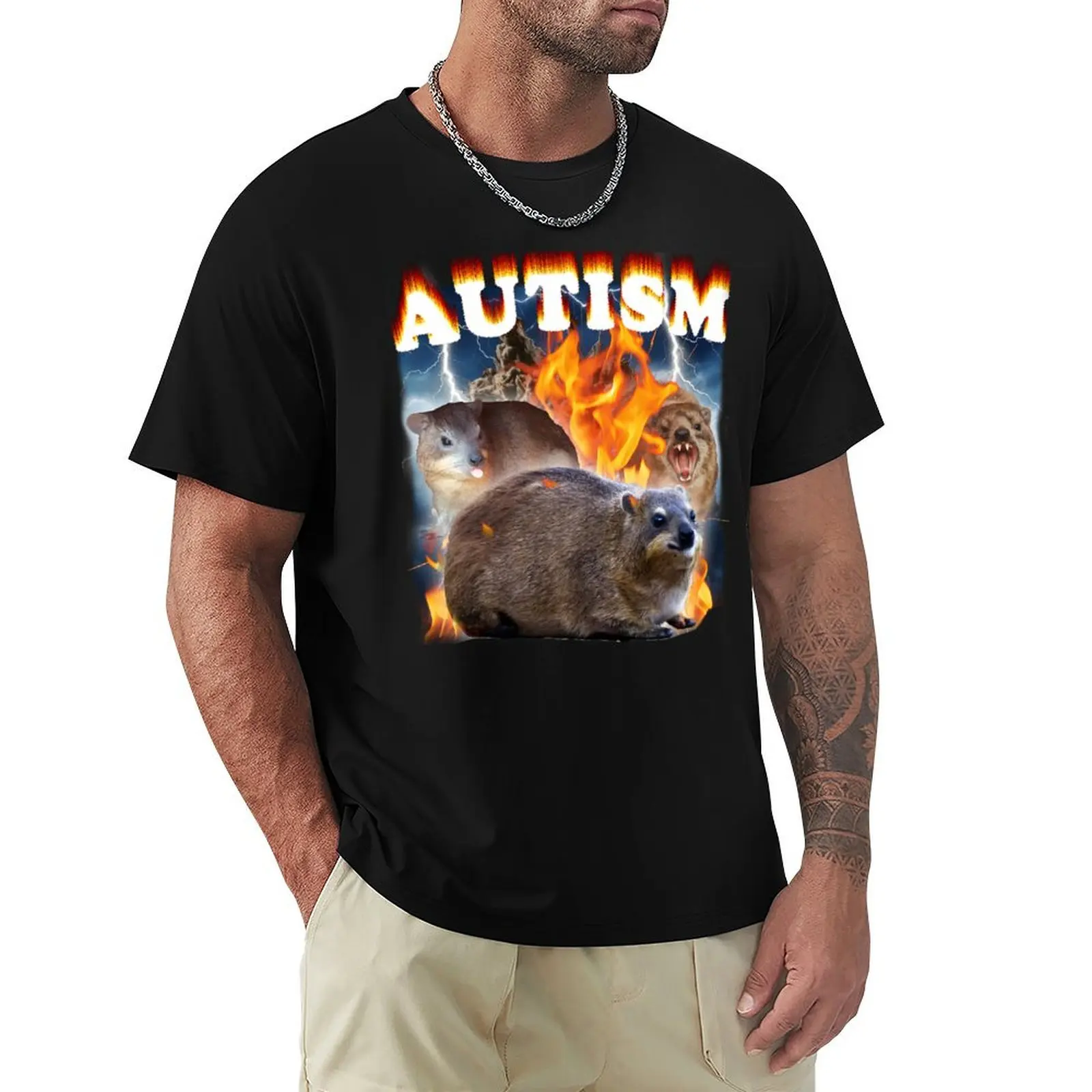 Funny Hyrax Meme Tee Shirt T-Shirt mens graphic t shirts T-Shirt