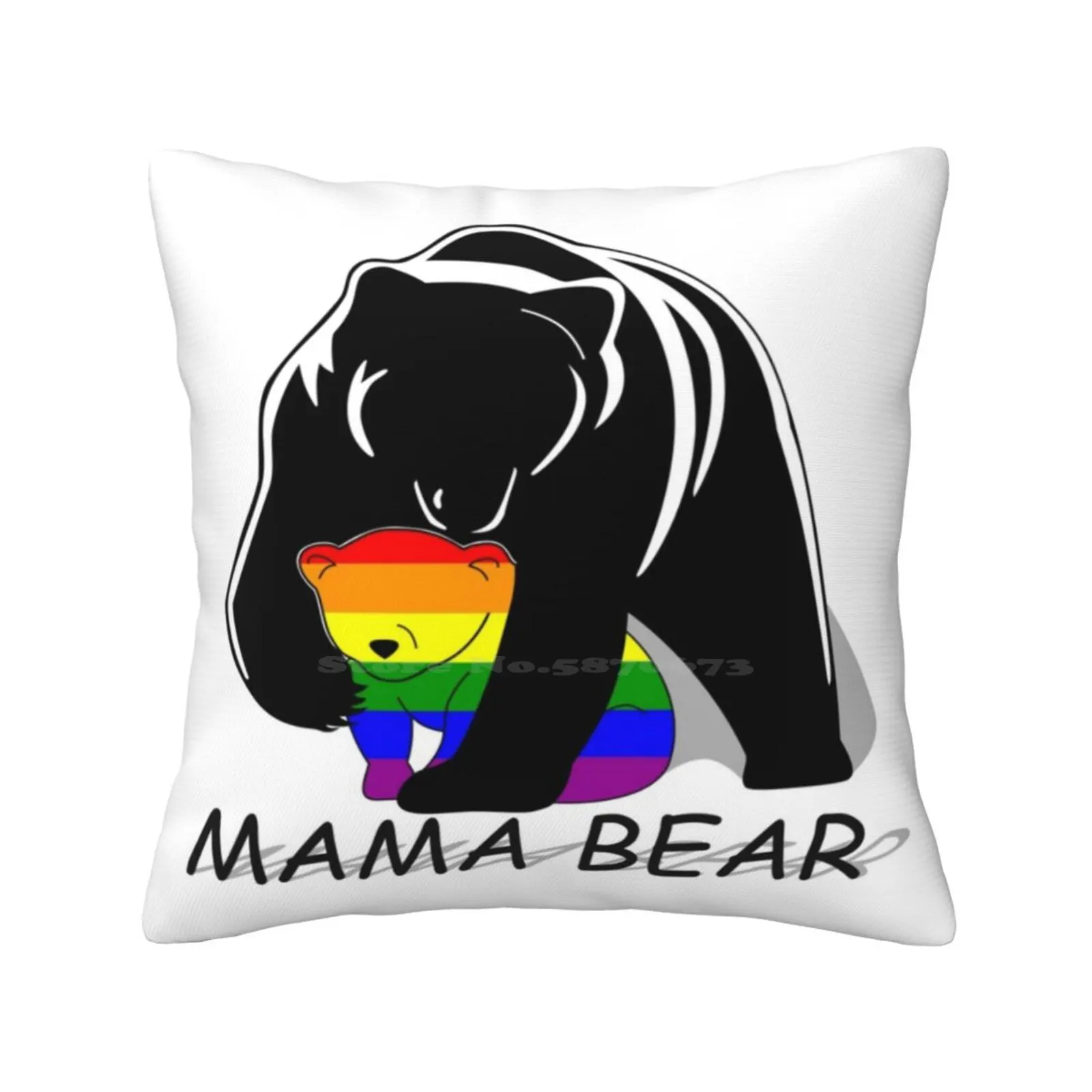 Gay Pride Mama Bear Fashion Sofa Throw Pillow Cover Pillowcase Mama Bear Lgbt Gay Pride Homosexual