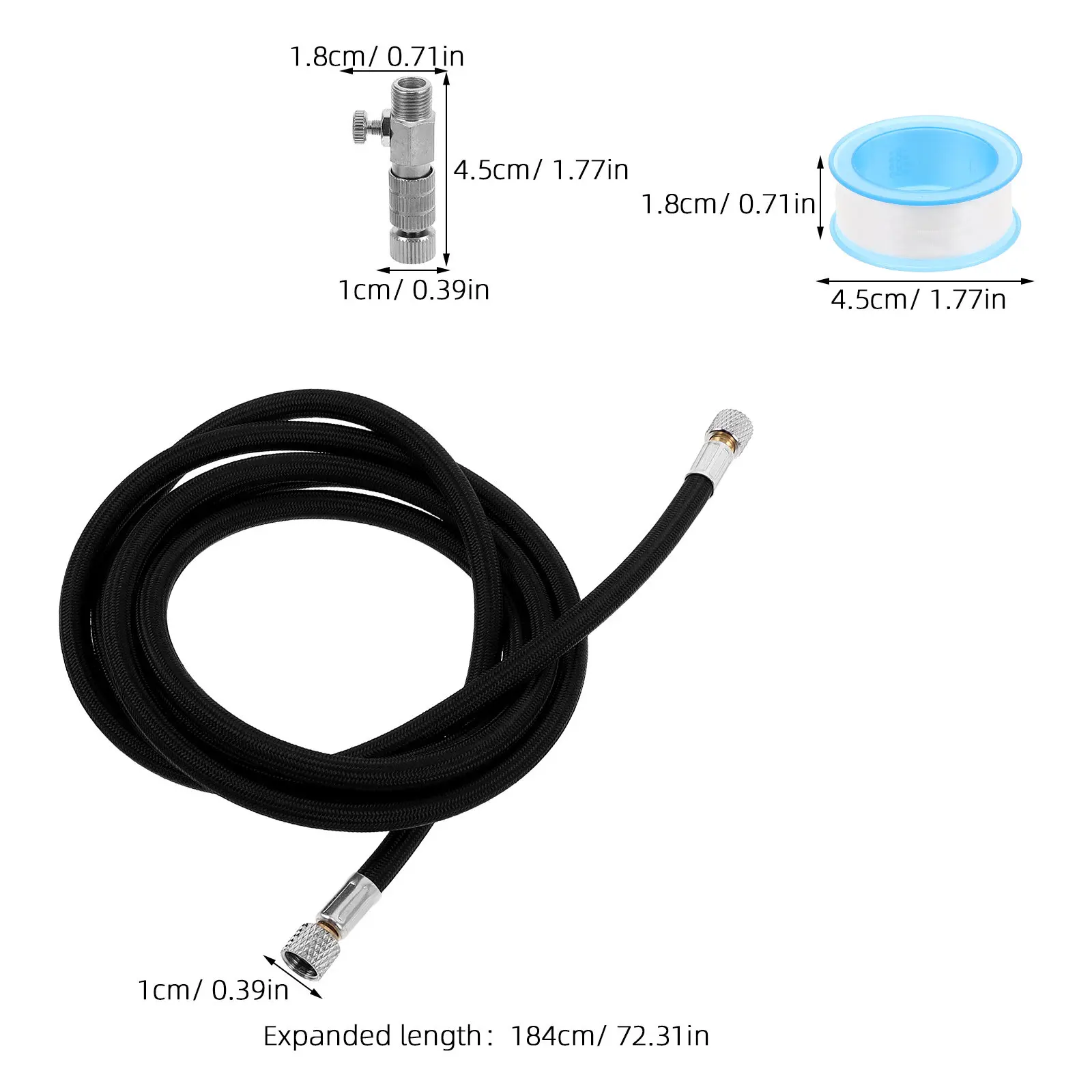 1Set Airbrush Quick Connect Fittings Precision Adapter Quick Release Air Compressor Connector Air Hose Kit for Painting Tools - view 4