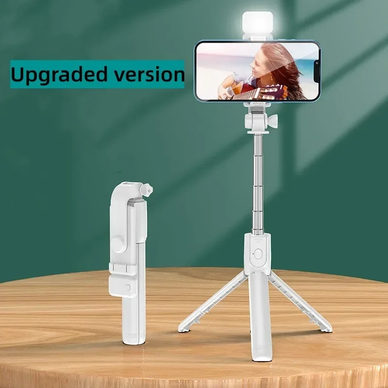 حامل هاتف ثلاثي القوائم للهاتف الخلوي اللاسلكي بتقنية البلوتوث مع مصراع تحكم عن بعد Monopod خفيف لهاتف iPhone Xiaomi