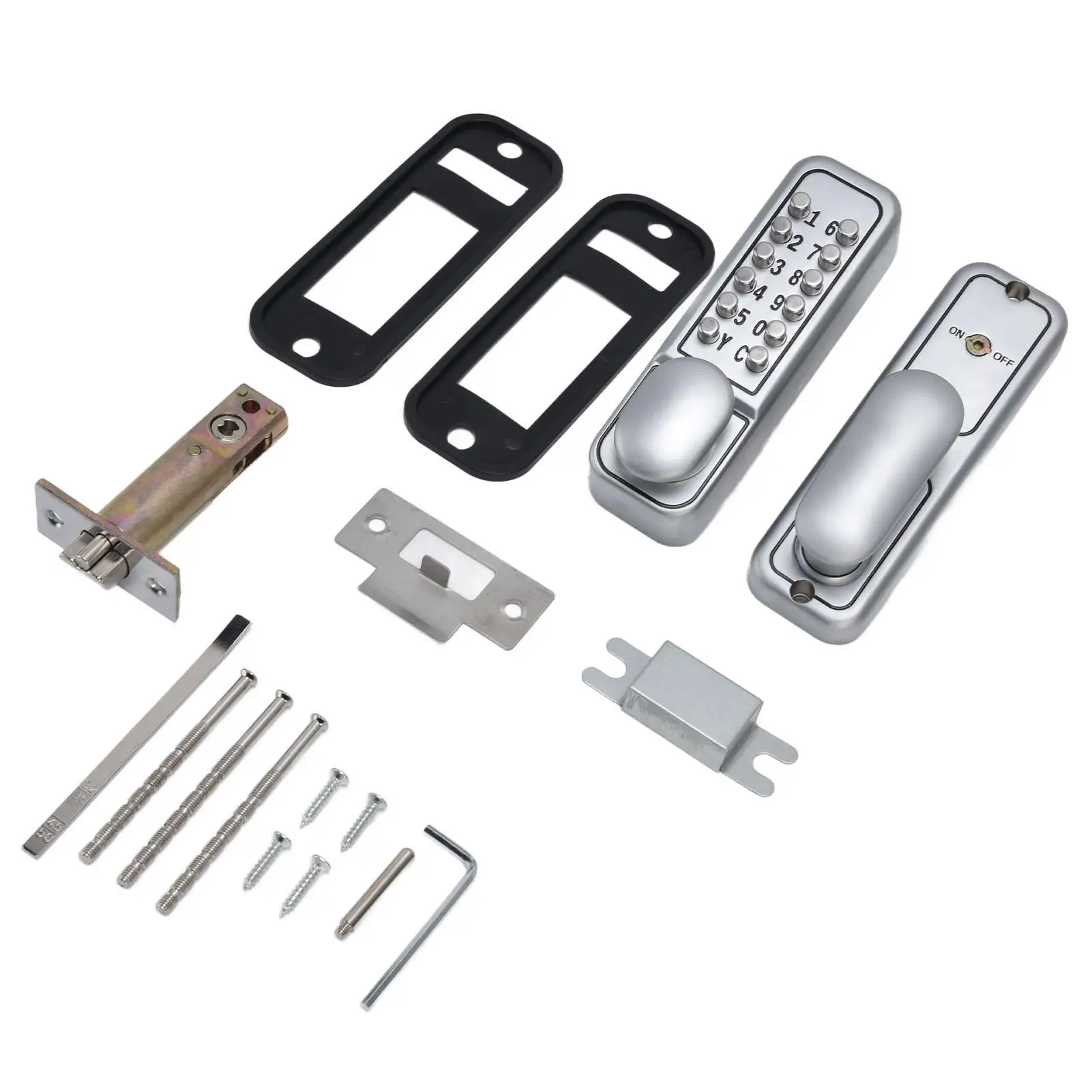 Keyless Coded Mechanical Lock Set - Zinc Alloy, Easy Install for indoor & for outdoor Use