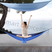 Camping Hammock w/h Mosquito Net Camping Canopy PU Coated 210T Nylon Polyester Waterproof Sunshade Blue For Outdoor Beach Garden
