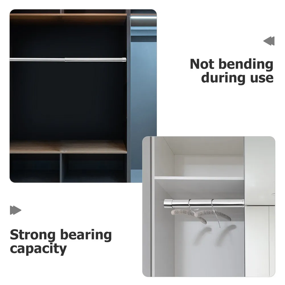 

2 шт. Выдвижная штанга для сушки белья из нержавеющей стали, гладкая поверхность, легко чистится, телескопическая штанга для стирки