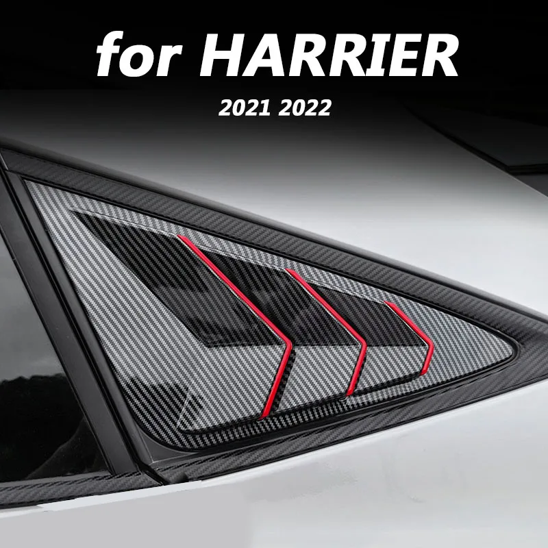 

for Toyota HARRIER 2021 2022 Car exterior accessories rear side window decorative patch DIY sequins modified 2pcs ABS