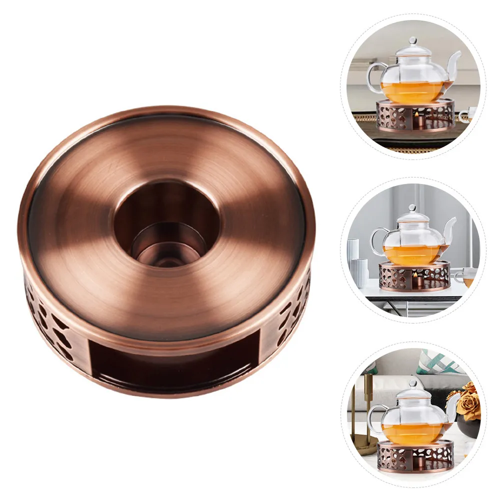 1Pcs Teapot Warmer Metal Stainless Steel Tea Heater Removable Holder Heat Dissipation for Tea Office Home Use