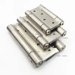 Thicken Stainless Steel Two-way Door Opening Hinge Bedroom Door Spring Mute Bearing Hinges Furniture Hardware Tools Accessories