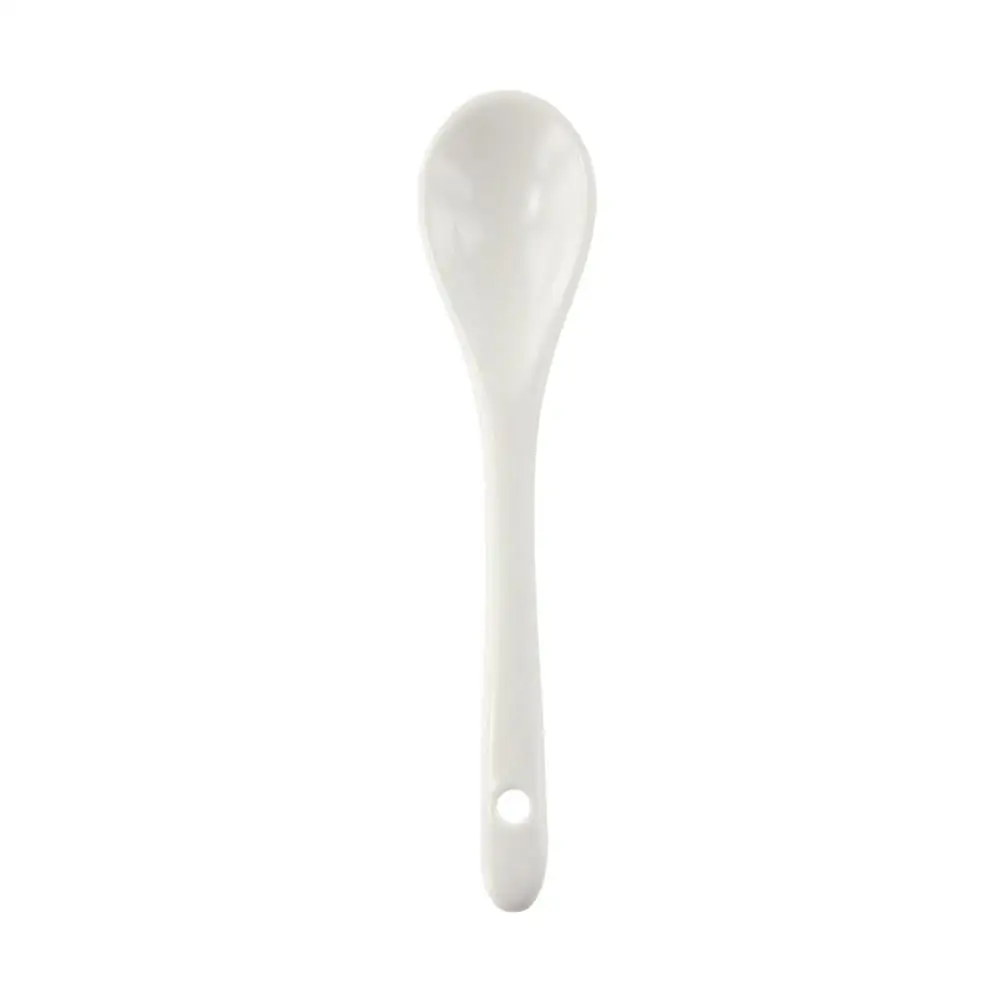 Kitchen Tools Ceramic Long Handle Spoons Creative Mini Coffee Spoon White Seasoning Spoon Tea Coffee