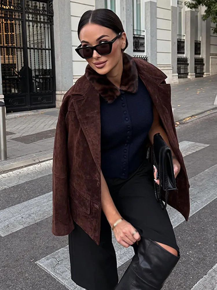 

HH Woman's Fashion Long Sleeves Coats Solid Turn-Down Collar Pockets Single Breasted Female Autumn Streetweer Style Jackets