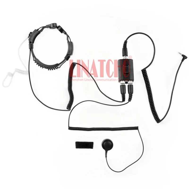 Mikrofon na szyję Heavy Duty PTT FT-250R VX-10 VX-110 do radiotelefonów, interkomów, słuchawka z wtyczką 3.5mm