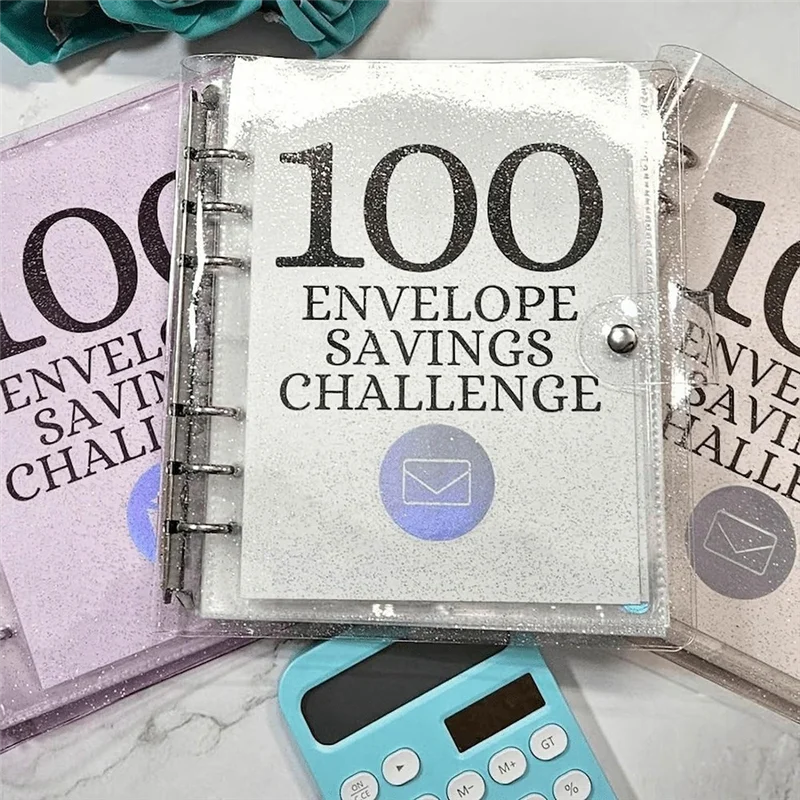 Professional Money-Saving Challenge Kit, 100 Envelope Challenge Binder For Saving 5050 Cash Envelopes For Budget Planning Easy I