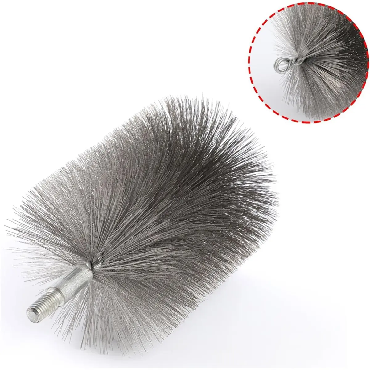 AB09 50-Inch Long Tent Wood Burning Stove Pipe Stainless Steel Cleaning Brush, and Chimney Cleaning Wire Brush