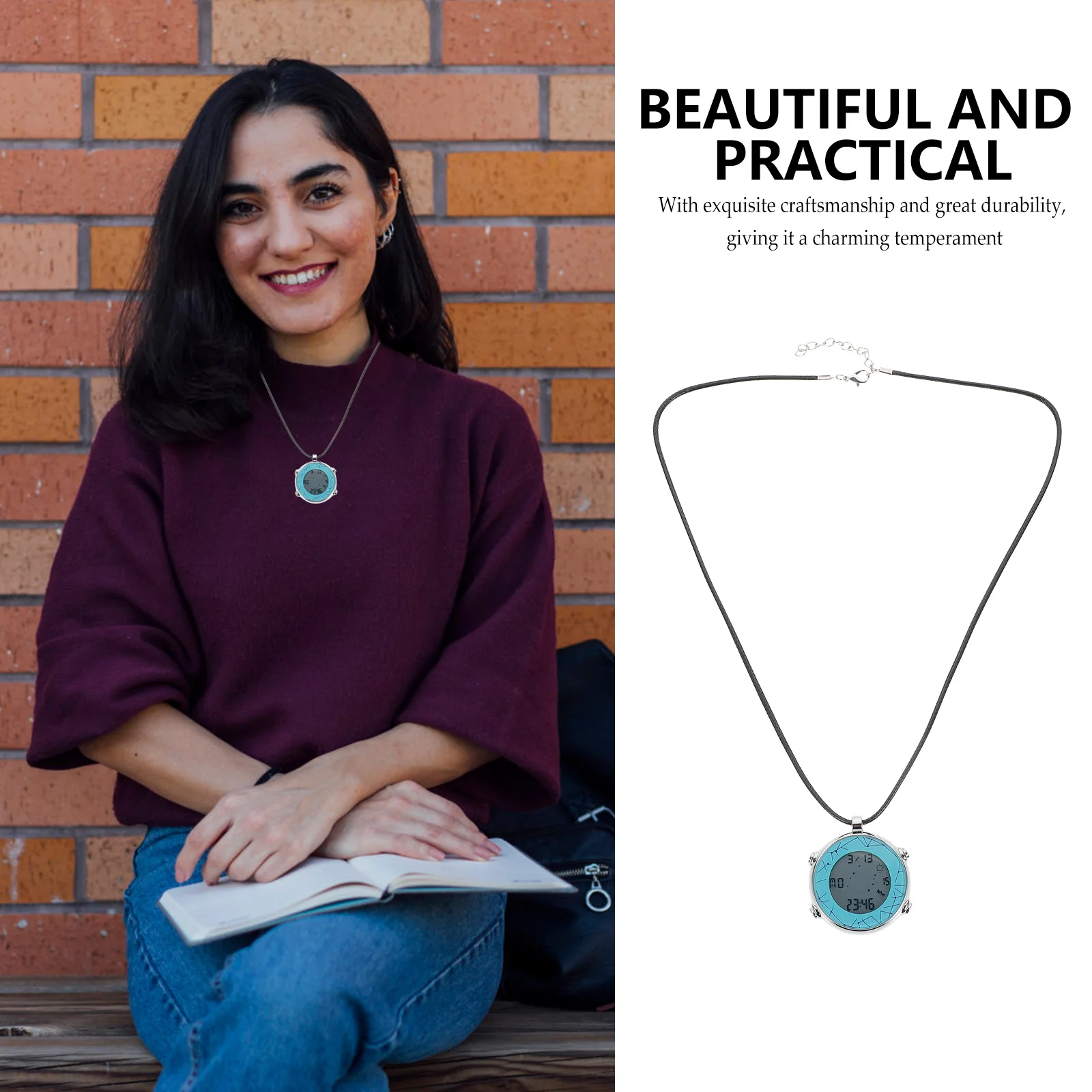 

Multifunctional Electronic Neck Hanging Digital Alarm Pendant for Students Elderly Durable Premium Material Long Gift