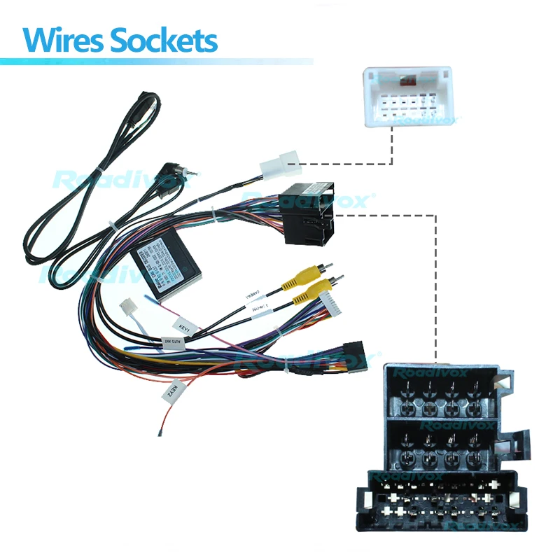 Android Car Radio Power Wire Cable Adapter Canbus Decoder for Geely GL X6 Binyue Haoyue  16 Pin Wiring Harness 2DIN Stereo