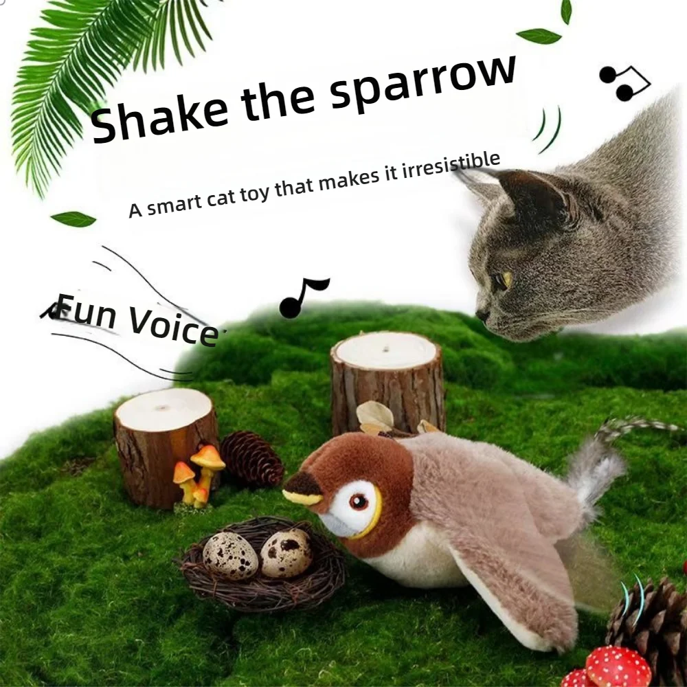 

Tk's popular electric bird pet toy is an interactive simulation toy with bird calls to stimulate hunting nature Feathered