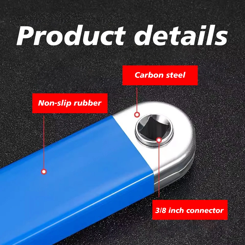 Extension Ratchet Wrench Long Rotary Torque Large Impact Socket Spanner Tight Spaces Automotive Tools 1/2", 1/4" and 3/8"