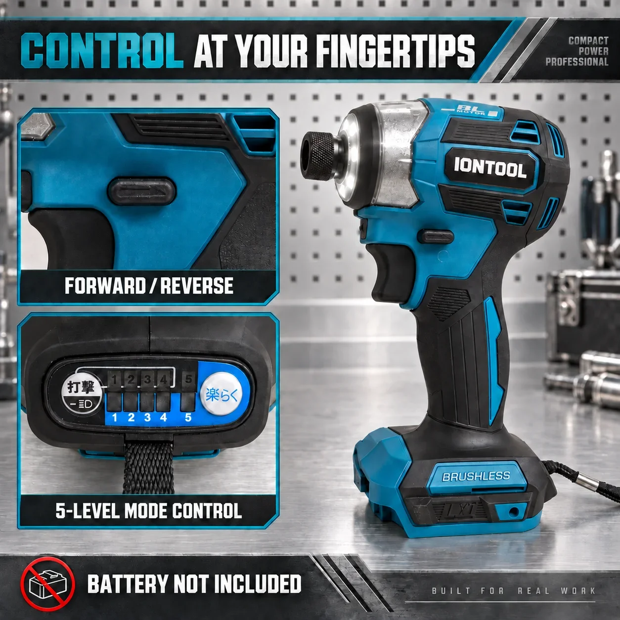 IONTOOL 600W Cordless Impact Driver 18V for Outdoor Fitting Installation Screw Removal & Repair Work
