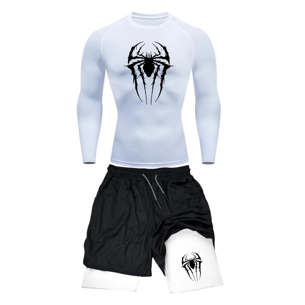 Imagen 5: Traje deportivo ajustado para hombre, pantalones cortos de entrenamiento de boxeo Muay Thai, traje de compresión, ropa deportiva, traje de fitness, Jiu Jitsu, boxeo