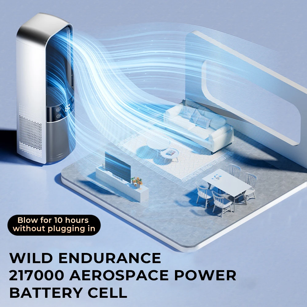 Portable Mini Air Conditioner USB Air Cooler Bladeless Electric Fan 4-speed Silent Timed Air Conditioner Cooling Fan 4000mAh