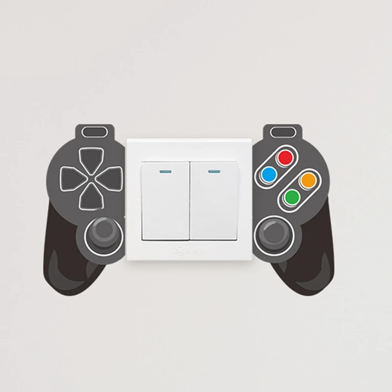 Removable PVC Sticker for Nintendo Switch Console & Controller - Game Room Bedroom Decor Wall Sticker,Fun Gift for Gamers 1/6Pcs
