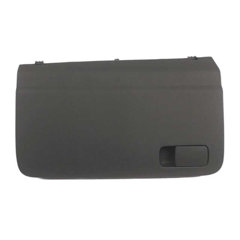 Y4UA Black Plastic Glove Compartment Door with Textured Front Face and Recessed Rectangular Closure, for Golf MK5, Golf MK6