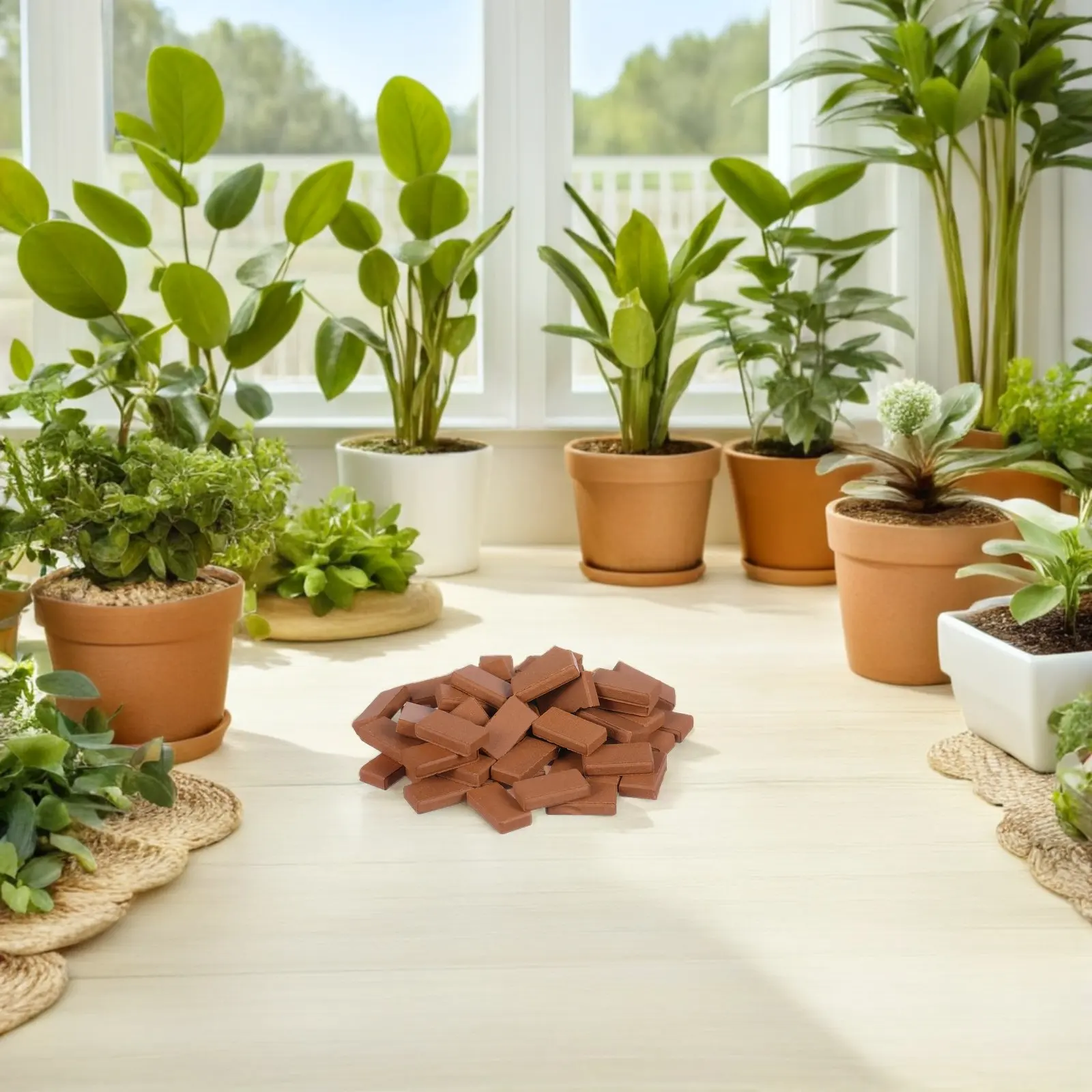 300pcs Micro Miniature Bricks for Landscaping, Garden & Dollhouse Decoration – Realistic Fake Building Blocks