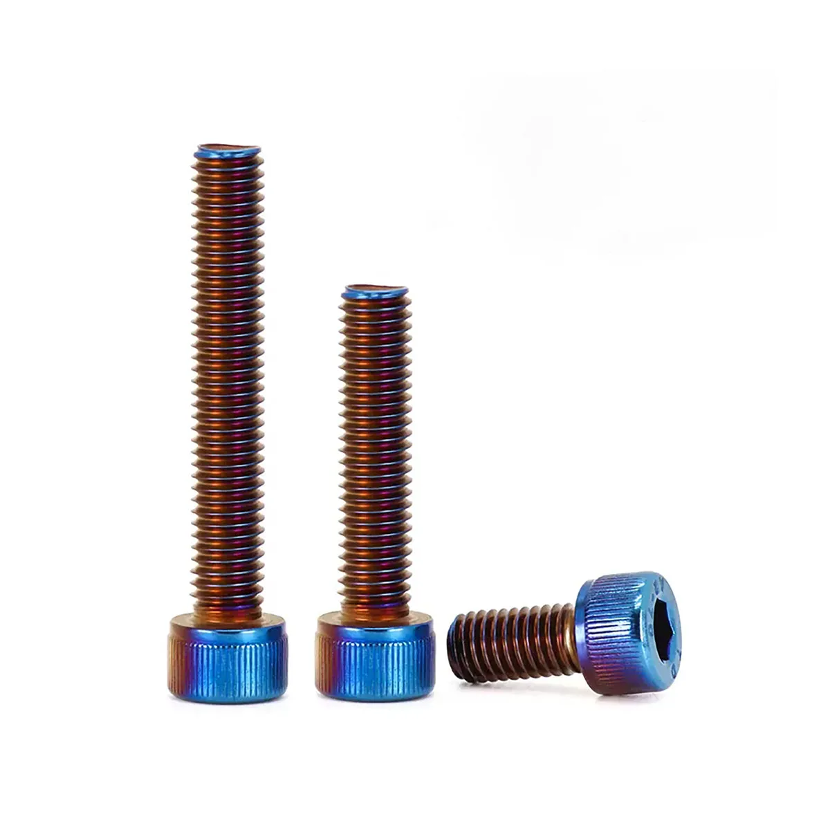 304 Stainless Steel Cup Head Hexagonal Titanium Blue Bolt/Modified Universal Screw