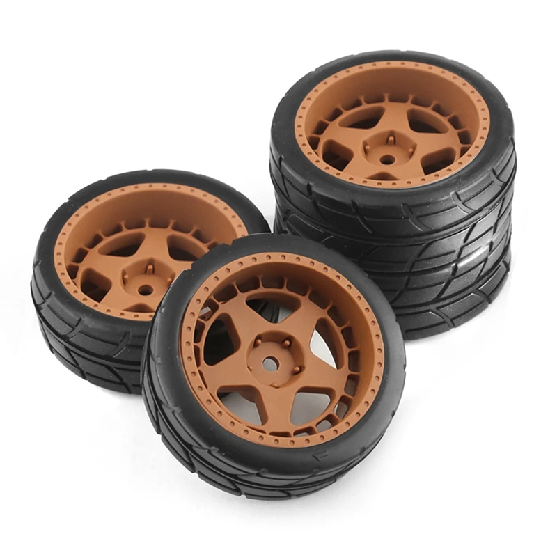 4szt. 65Mm gumowe koło do Tamiya TT01 TT01E TT02 XV01 XV02 TA06 PTG-2 144001 144010 124007 124017   1/10 RC Car