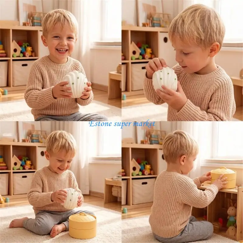 090B Stress Relief Toy Keychain Squeeze Sensory Gadget with Unique Steamer Box For Adults Kids Anxiety Office Travel