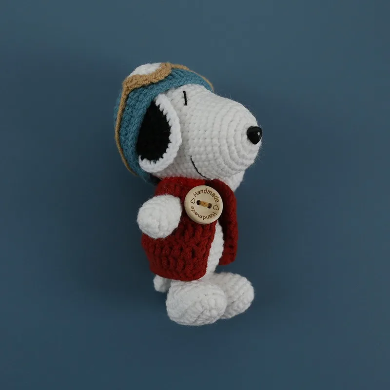 Leuke hond handgemaakte geweven breigaren sleutelhanger wollen draad haak weven gehaakte pop decoratie creatief verjaardagscadeau