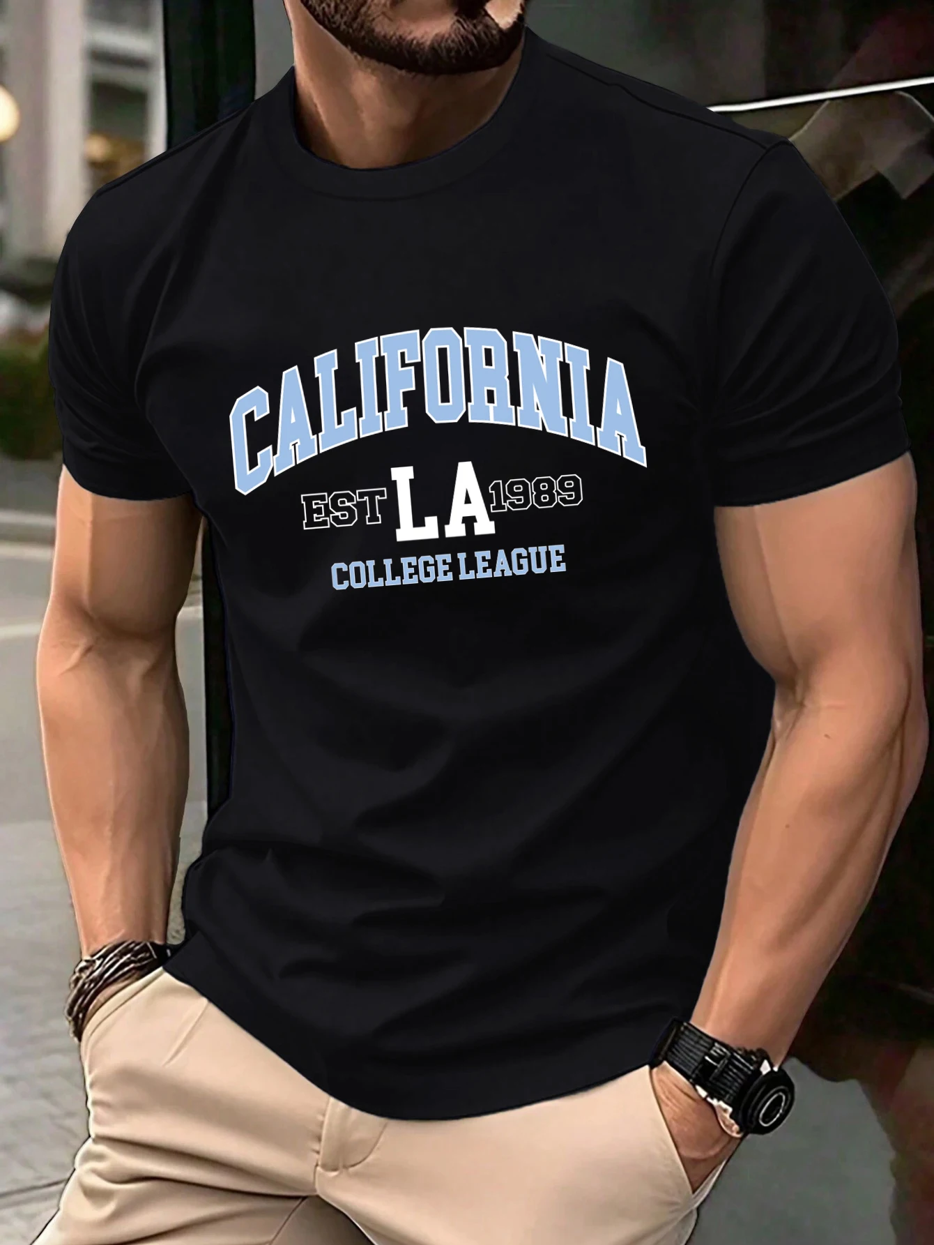 California Est 1889 Print T-Shirt Men Fashion Loose Cotton Short Sleeve O-Neck Summer Clothes Unisex Casual Soft Streetwear