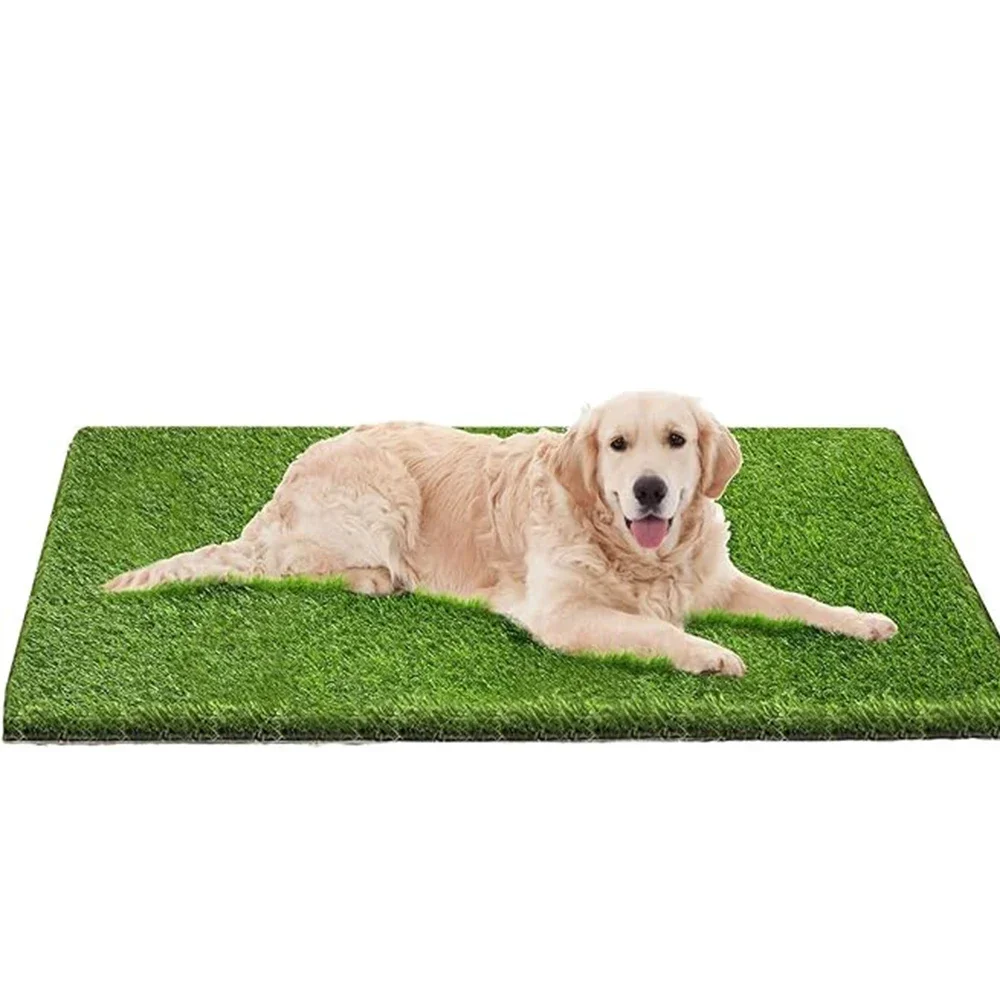 NONE Tapis de gazon artificiel pour chiot, tapis de pipi d'entraînement résistant aux odeurs, tapis de pelouse réutilisable, intérieur et extérieur, accessoires d'entraînement pour animaux de compagnie 3