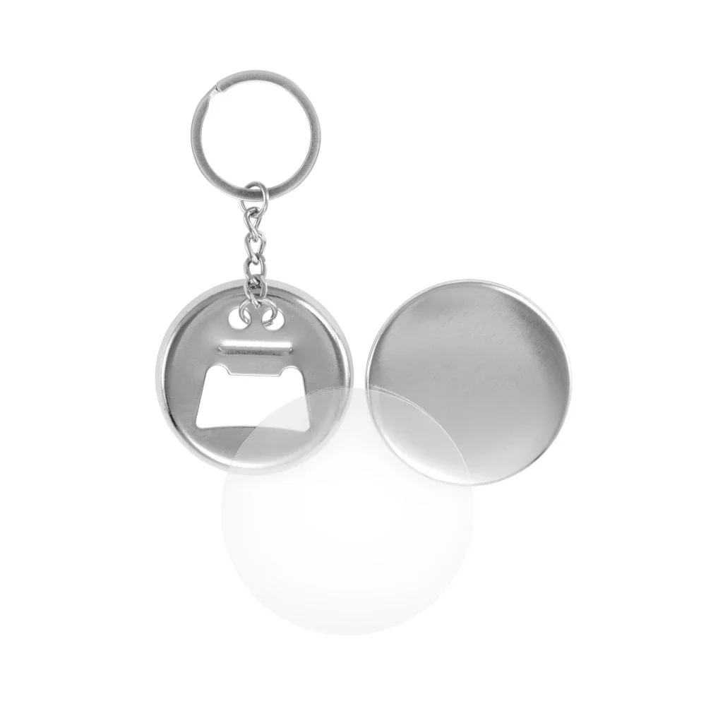 100pcs Badge Materials Bottle Opener & Keychain Button 2-in-1 for 44mm / 58mm Badge  Button Maker Machine DIY Gift Making Part