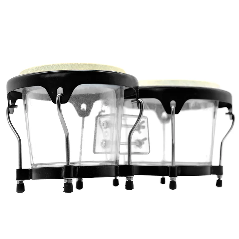 Beatello Acrylic Drum Cavity Color Available 1-Pcs Bongo Drum Sheepskin Drumhead With A Tuning Wrench For Beginners