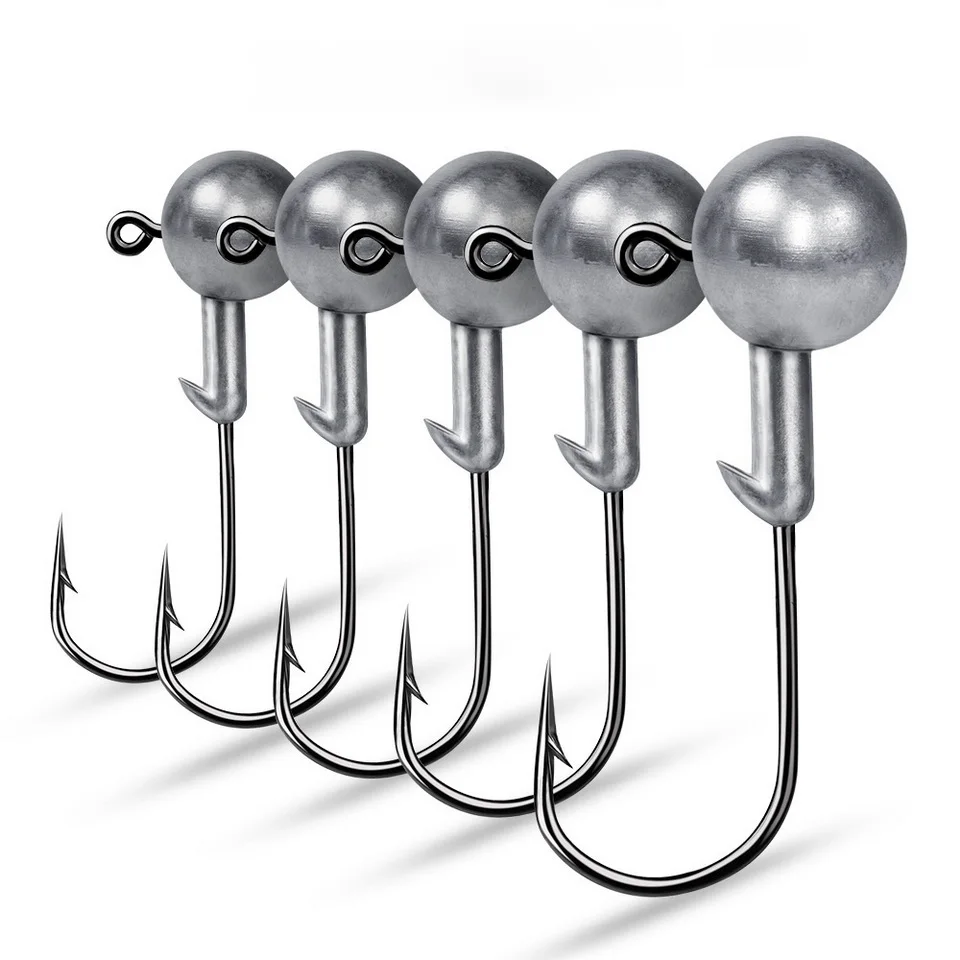 낚시용 크랭크 지그 헤드 후크, 하드 미끼 소프트웜 후크, 낚시 후크 헤드 지그 루어, 1g, 2g, 3.5g, 5g, 7g, 10g, 12g, 20g, 5 개