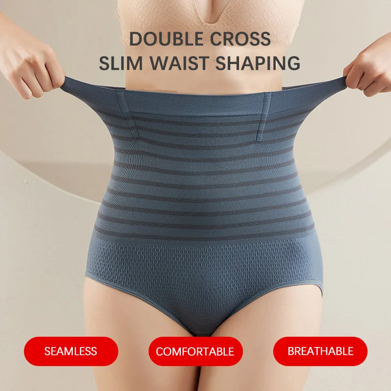 FLARIXA 3PCS High-waisted Abdominal Panties Female Thin Waist Cinching Strengthened Body Shaping Body Pants Fat Burning Slimming image 6