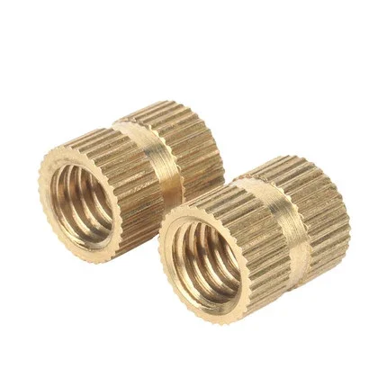 5pcs M8 M10 outer diameter 12mm A type double pass copper insert Injection copper nuts knurled brass embeds nut 8mm-12mm length