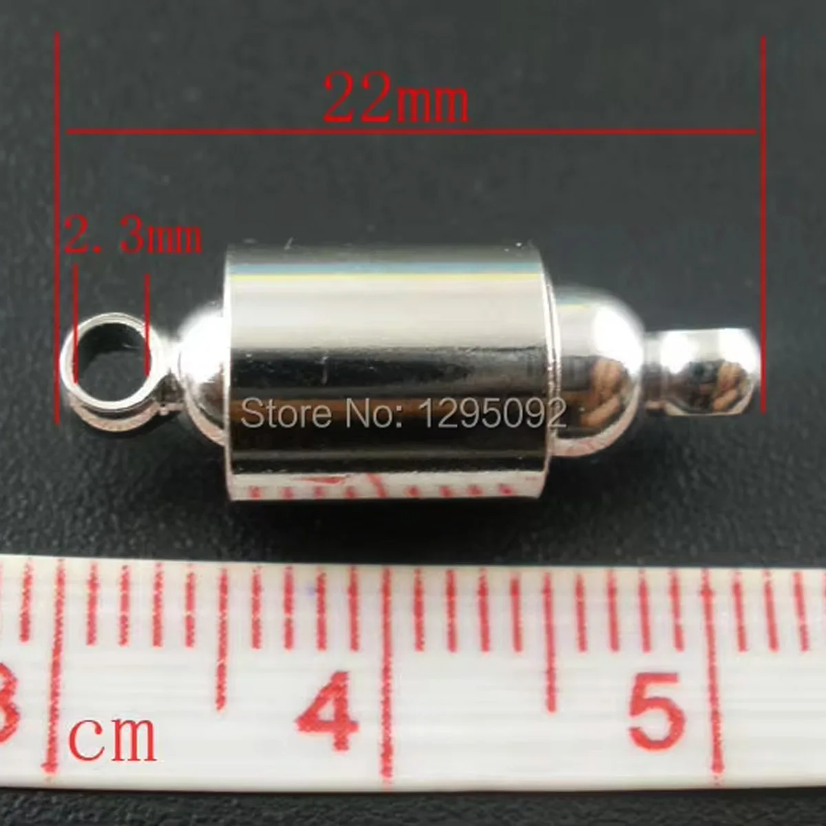 100 Sets Silver Tone Barrel Screw Magnetic Clasps For Necklaces In Jewelry Findings Charms 22x8mm