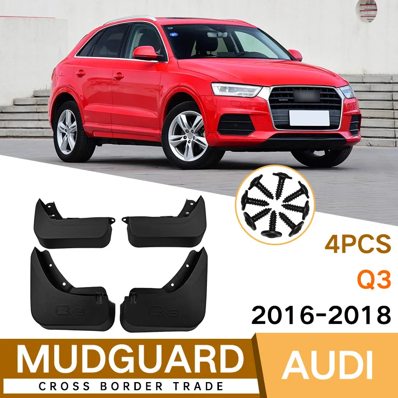 For Audi Q3 2016-2018 Automotive Tire Mudguard Foreign Trade Cross border Soft Rubber Mudguard Leather