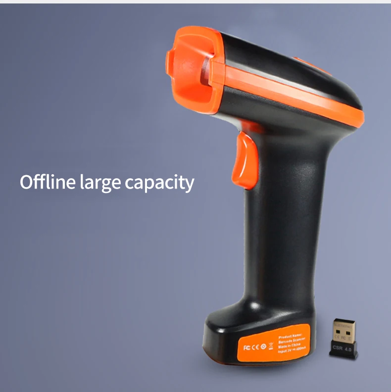 2D 바코드 스캐너, 2.4G 무선 및 블루투스 연결 스마트폰, 태블릿, PC와 호환, QR용 1D 바코드 리더 작동