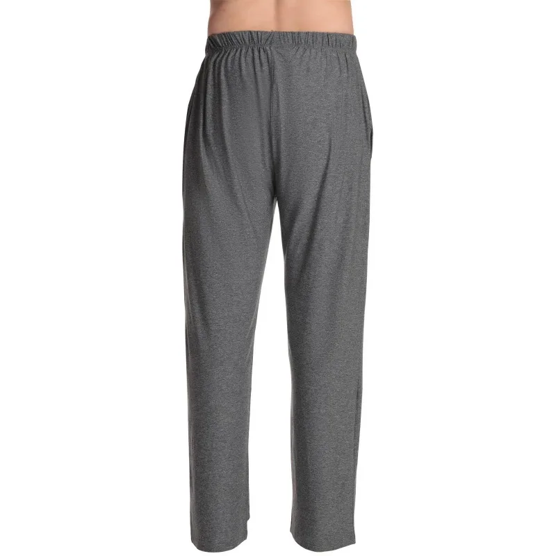 Men Pajama Pants Fleece Pants Soft and Comfortable Plaid Trousers Breathable Elasticated Waistbands Youth Sleeping Pants Red view 6