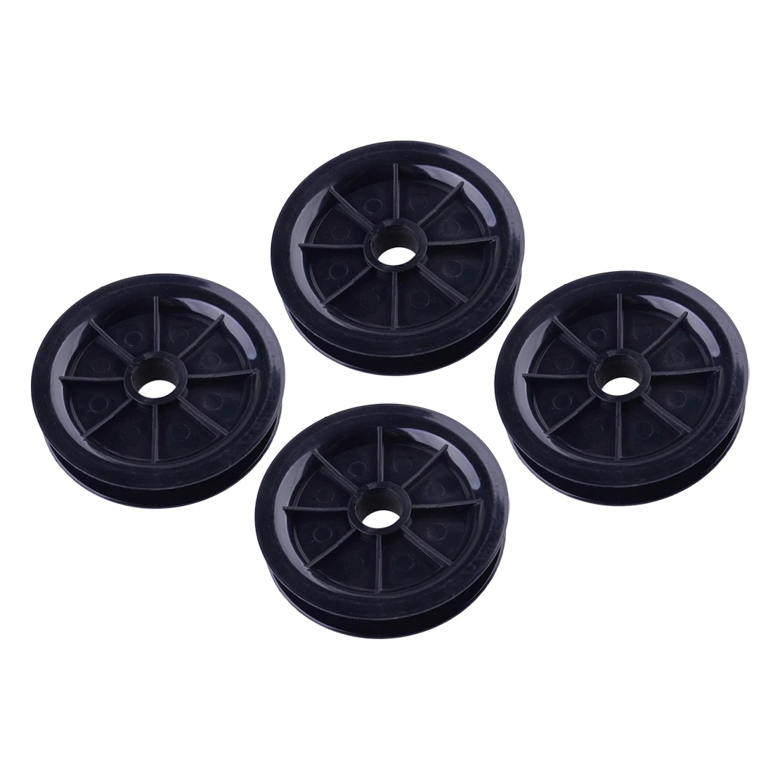

68804-25080-71 68855-25150-71 4 шт. шкив шланга подходит для вилочного погрузчика Toyota 02-6FD 02-6FG 40-6FG 42-6FG 6FD10 черный пластик