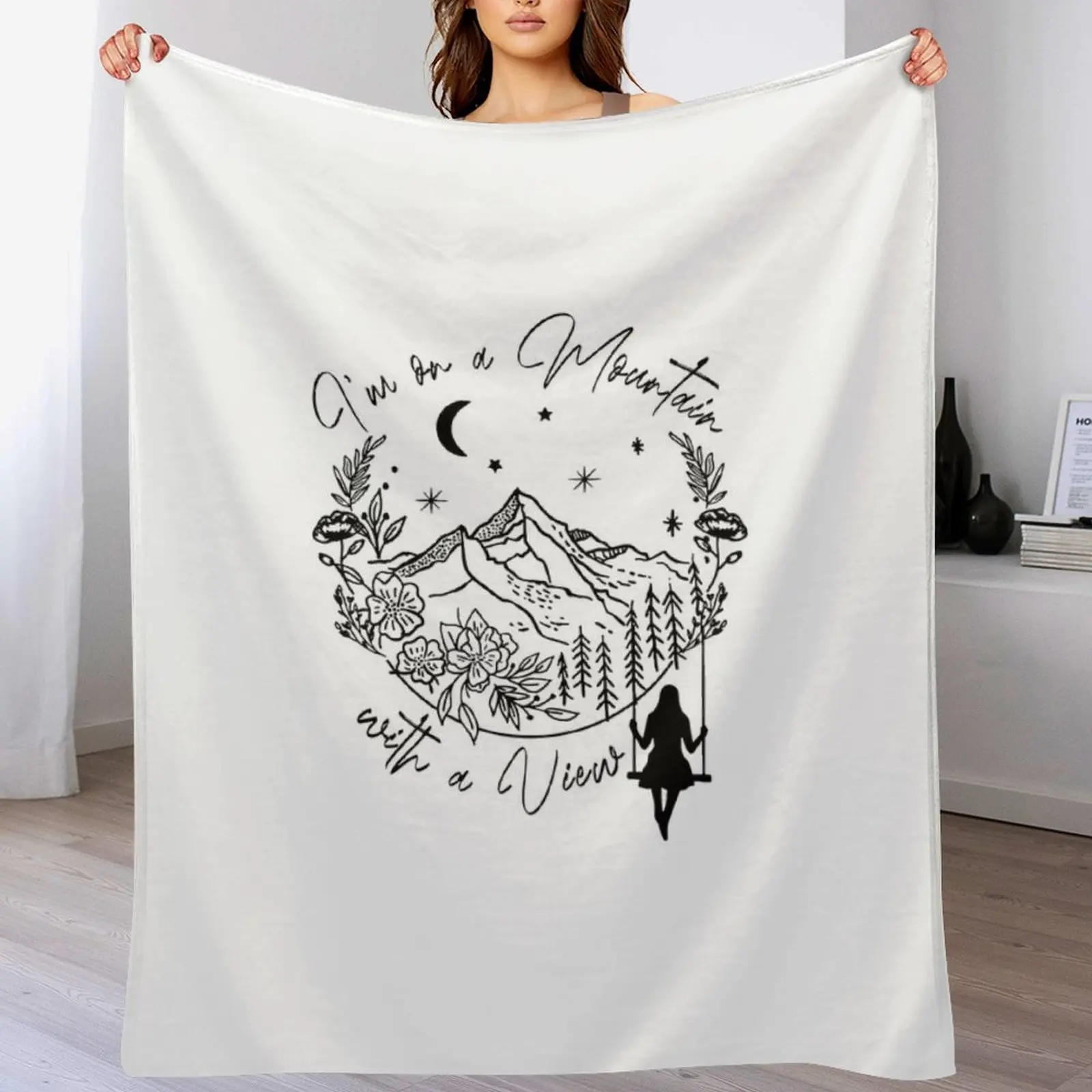 

I'm on a Mountain with a View Throw Blanket Luxury St Heavy christmas decoration Cute Plaid Blankets