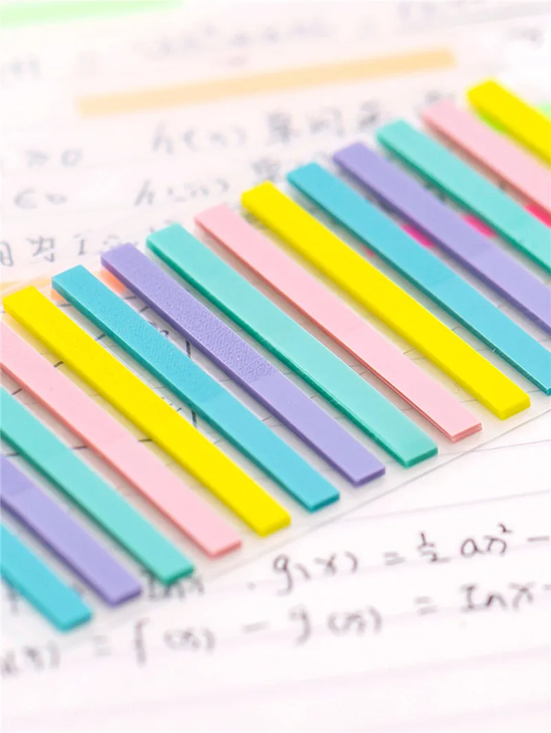 300 Stück Lesehilfe-Highlight-Aufkleber, transparent, fluoreszierend, Index-Tabs, Flaggen, Schreibwaren, Schule, Bürobedarf – Detail 8