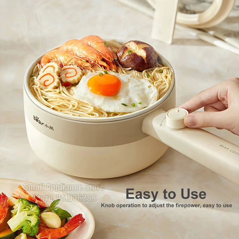 Bear 1.6L Electric Cooker Portable Electric Hot Pot 220v Home Kitchen Appliance 800W Multifunctional Rice Cooker For Dormitory