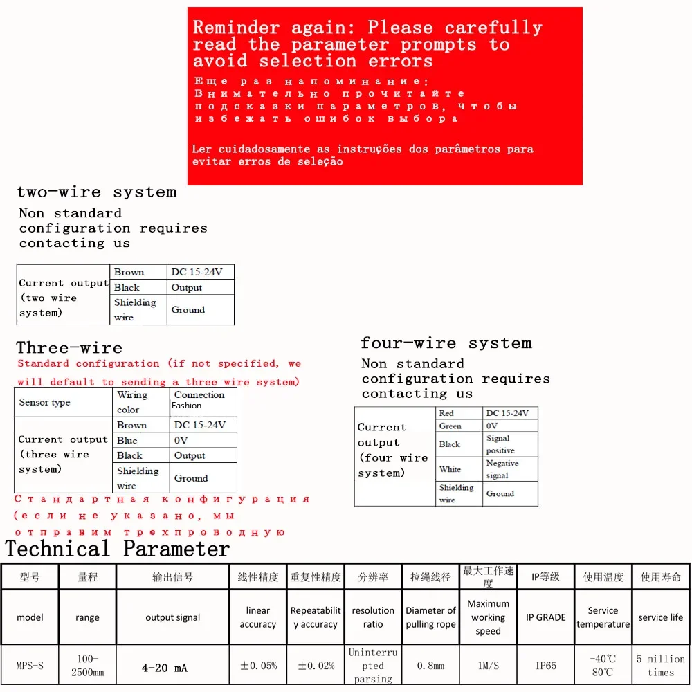 エンコーダシリーズ用リニアロープ,ミニチュア信号出力位置,ワイヤーエンコーダ,差分センサー,4-20ma