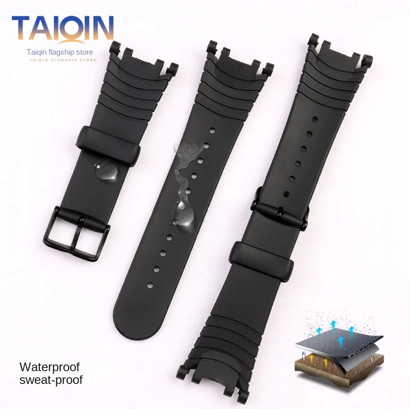 For SUUNTO VECTOR Black rubber watchband silicone Men's watch strap Pin Buckle accessories soft waterproof Feed tool screw rod