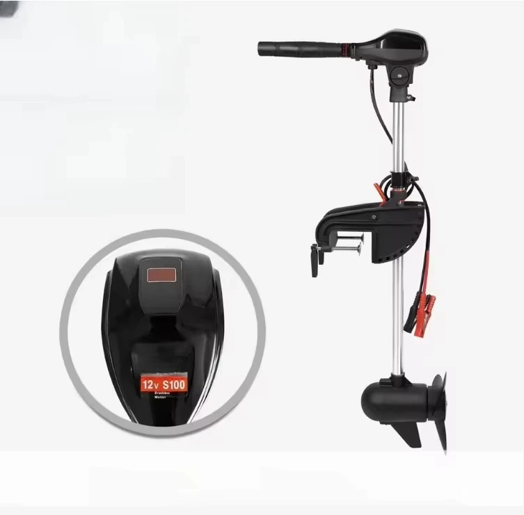 Professional Brushless DC12V Electric Outboard Motor Stepless Speed Control Stainless Steel Fishing Boat Engine Marine Sea 5km/h
