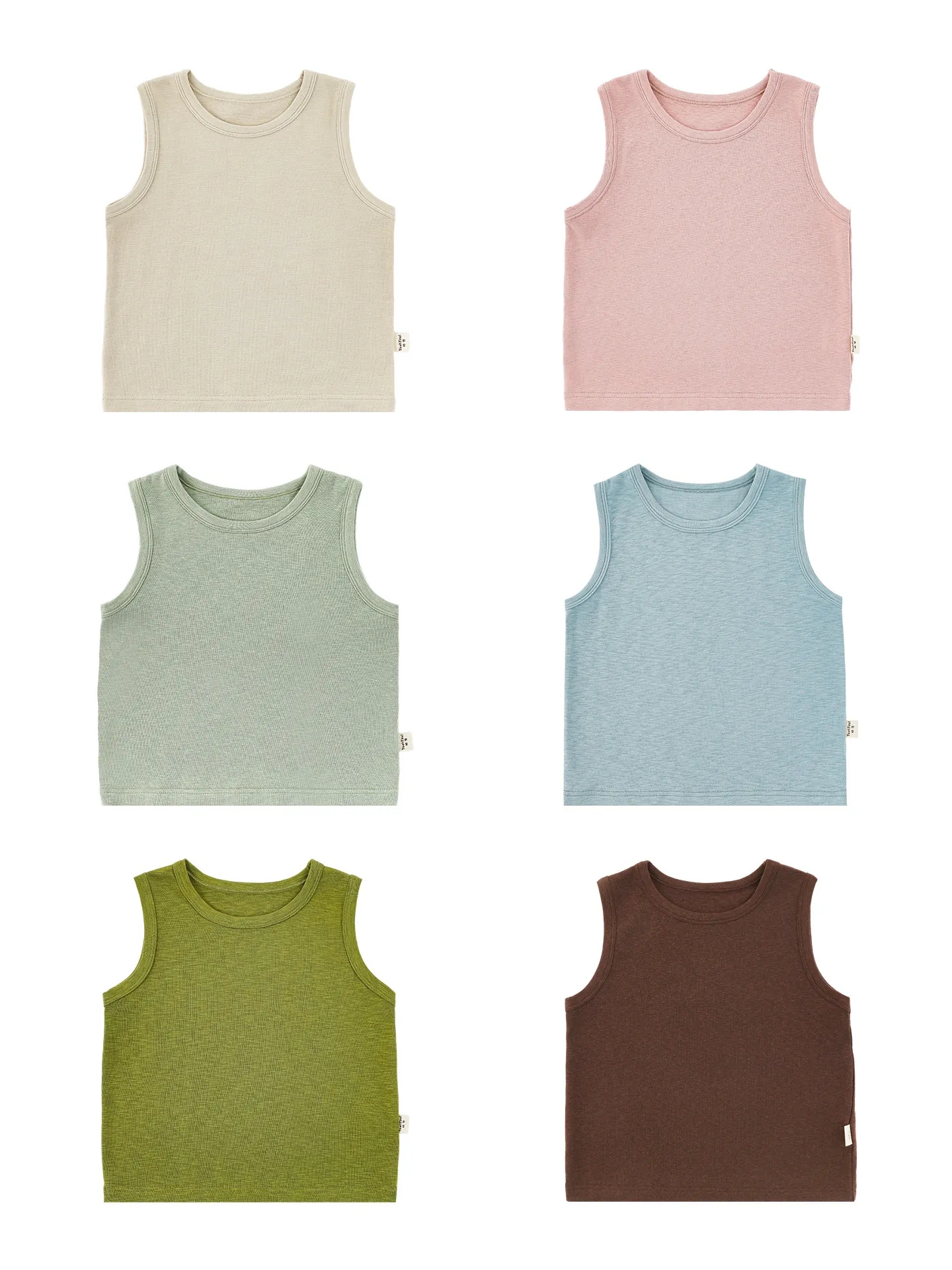 2026 Cute Girls Multi-Color Knitted Vest Cool-Fabric Skin Friendly Racerback Sleeveless Summer Casual Tops